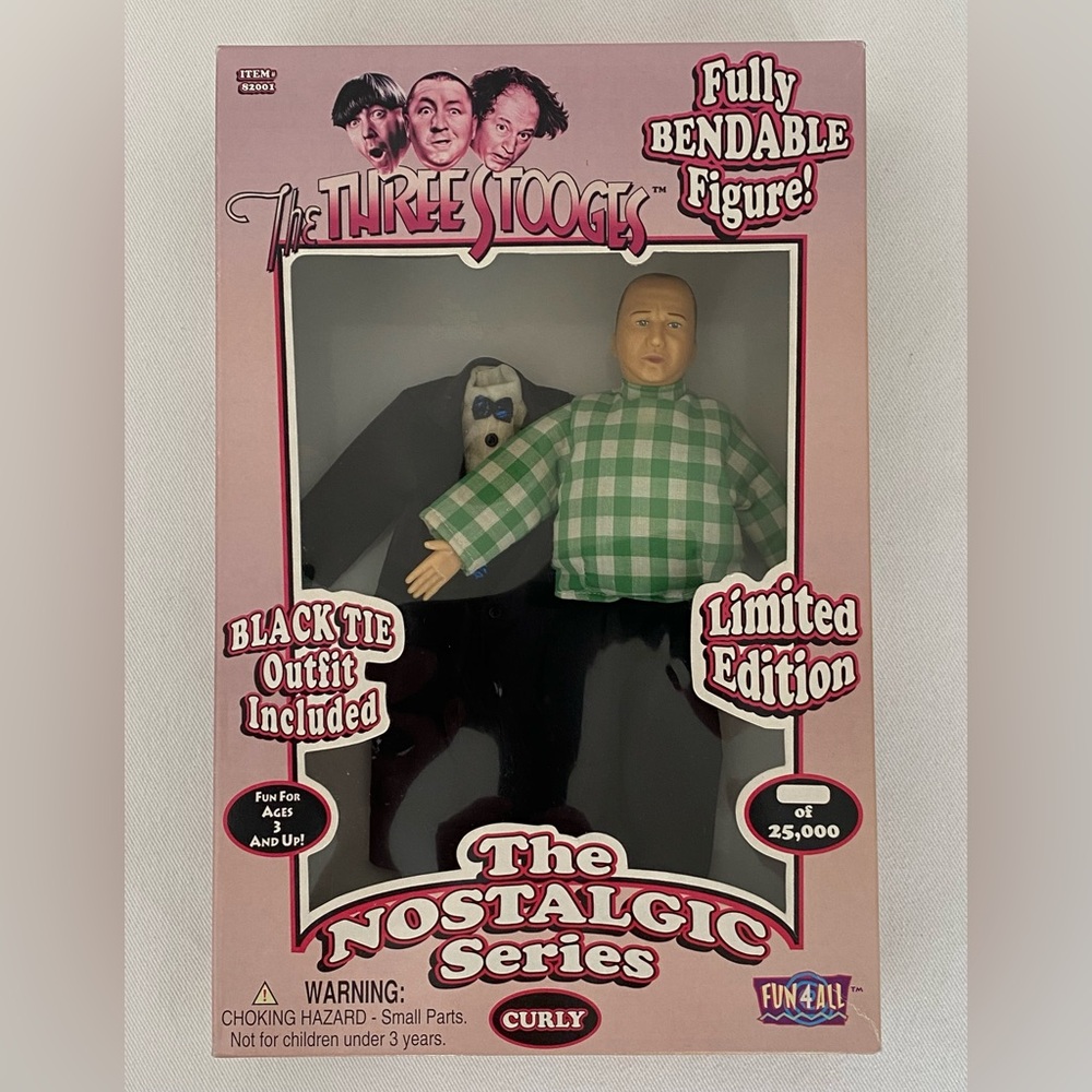THE THREE STOOGES - CURLY HOWARD - FULLY BENDABLE FIGURE - NIB